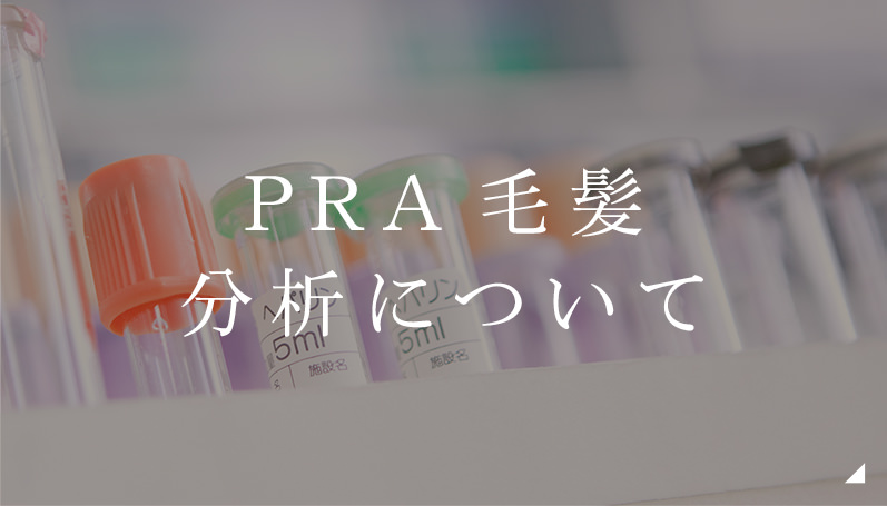 PRA毛髪
分析について